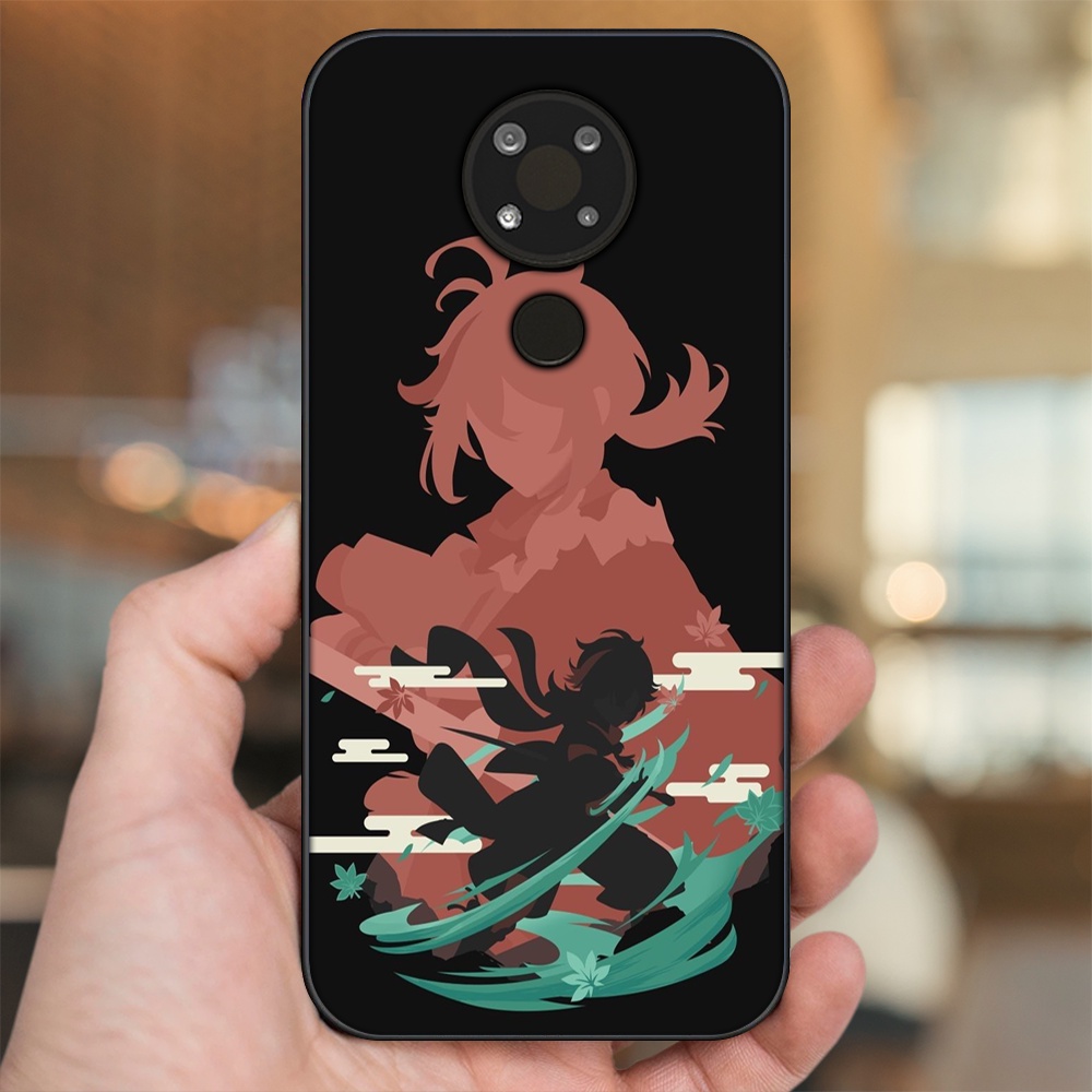 Ốp lưng Nokia 3.4 viền đen in hình Kazuha Genshin Impact