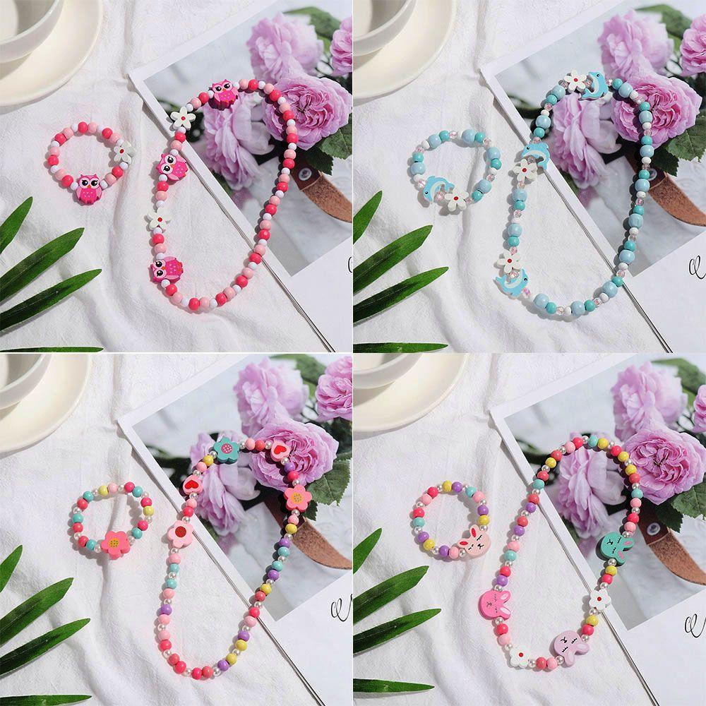 BEBETTERM 1 Bộ Đồ Chơi Trang Sức Công Chúa Hình Bướm / Hoa Xinh Xắn Làm Quà Tặng Sinh Nhật Cho Bé Gái