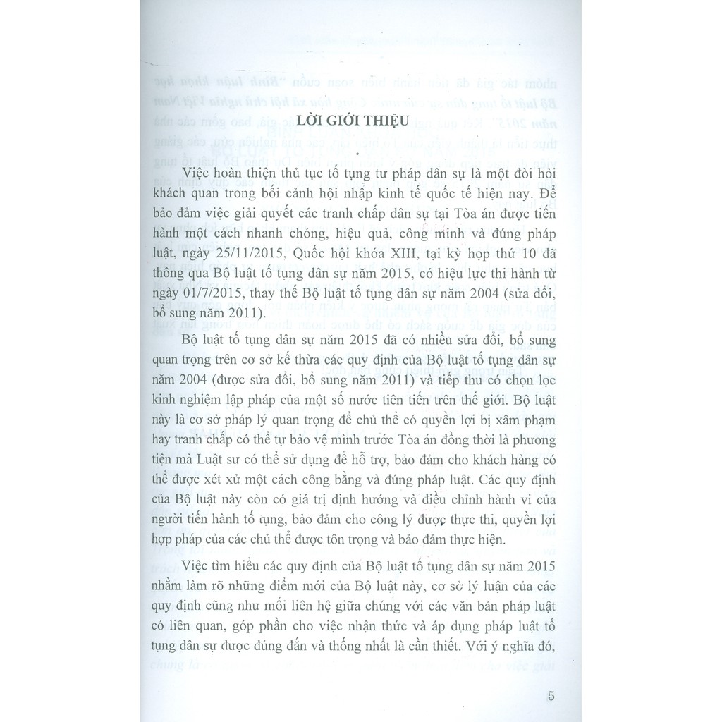 Sách - Bình Luận Khoa Học Bộ Luật Tố Tụng Dân Sự Của Nước Cộng Hòa Xã Hội Chủ Nghĩa Việt Nam Năm 2015 | BigBuy360 - bigbuy360.vn