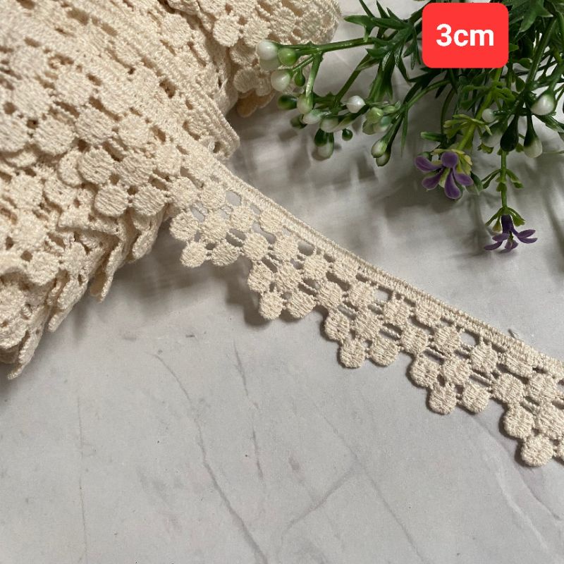 Ren  cotton trang trí  , size 1cm đến 6 cm