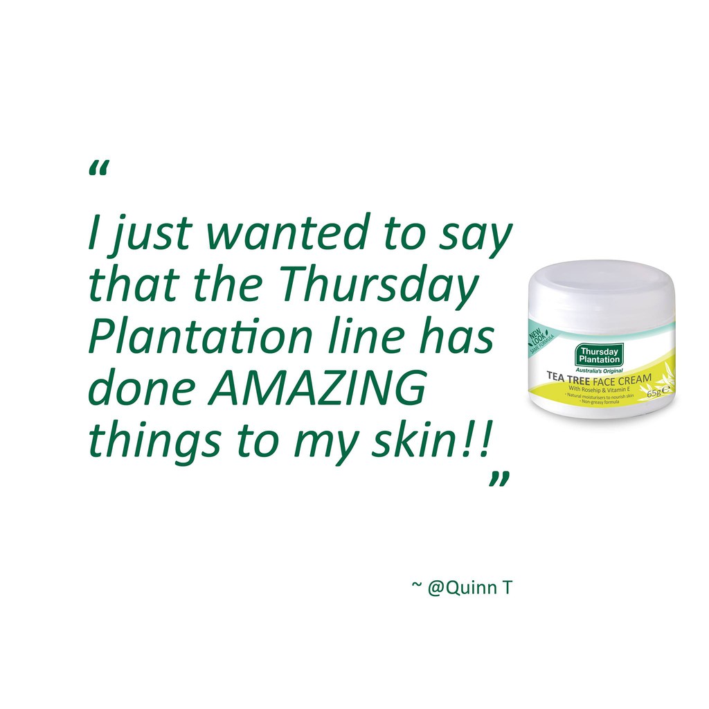 Kem dưỡng da giảm mụn tinh dầu tràm trà Thursday Plantation Tea Tree Face Cream 65g