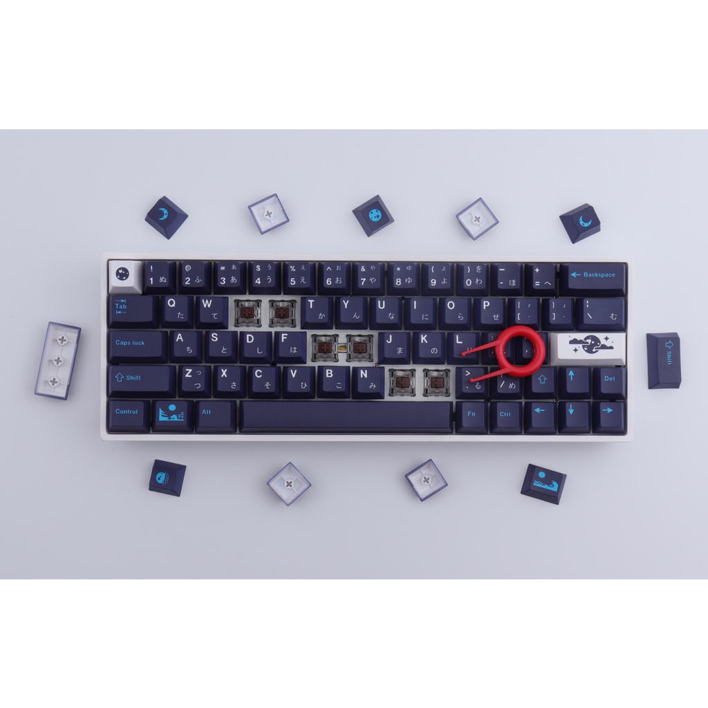 129 Nắp phím GMK Blue Moon Cherry Profile cá nhân hóa cho bàn phím cơ