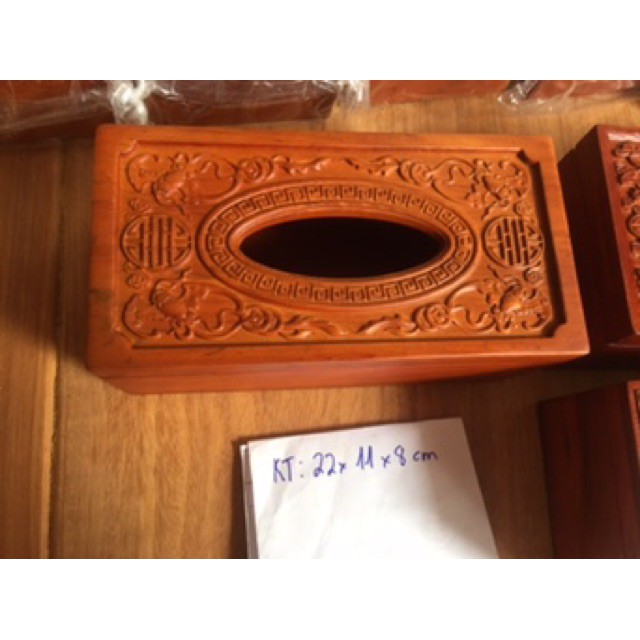 Hộp giấy ăn gỗ hương