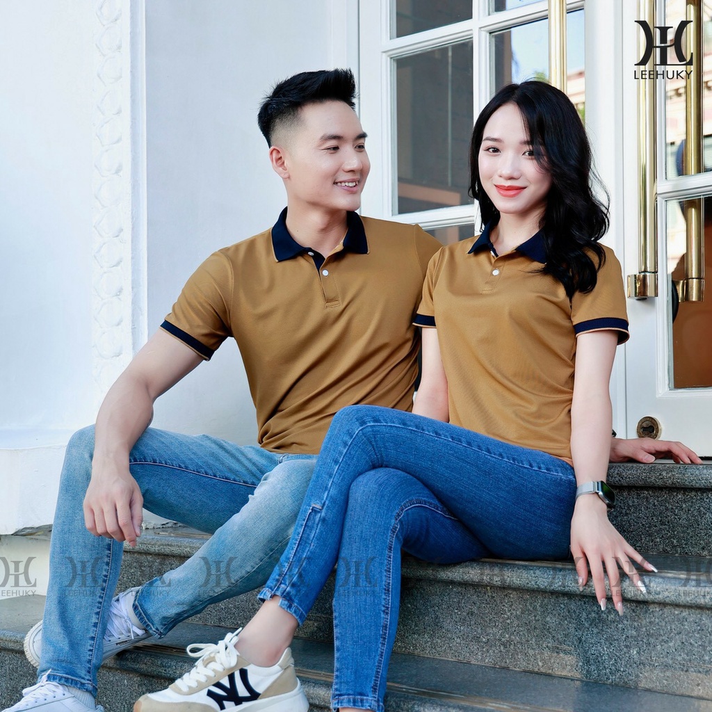 ♧☃Áo đôi tình nhân combo 2 polo mắt chim thương hiệu LEEHUKY cao cấp