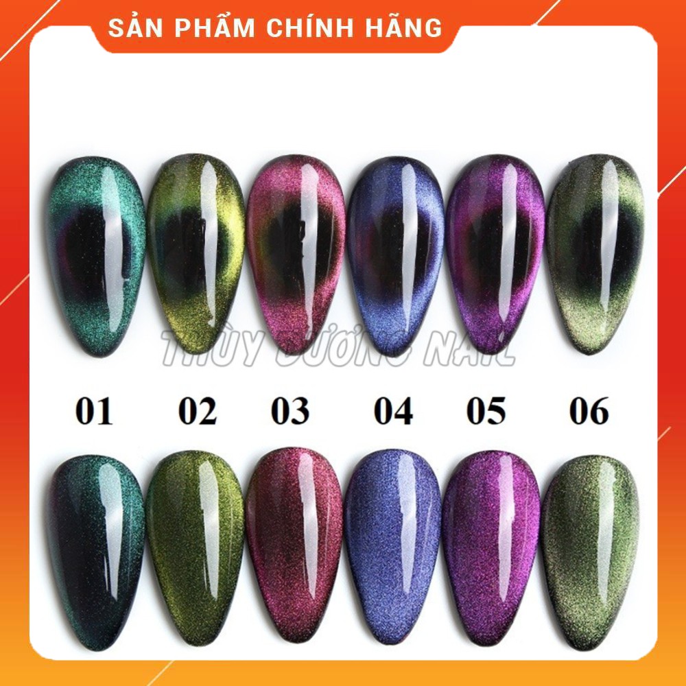 Sơn gel AS chính hãng chai đỏ mắt mèo 9D 15ml