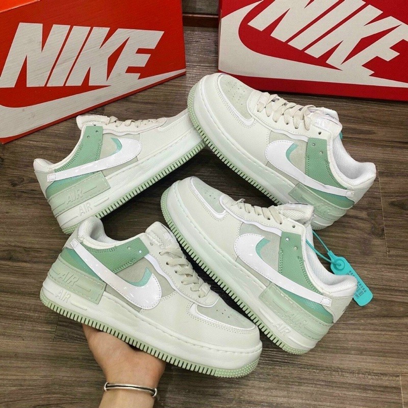 Giày thể thao sneakers nam nữ 𝐍𝐈𝐊𝐄 AIR FORCE 1 Shadow Aura Green,AF1 chuẩn 11 nowship 1h khu vực hà nội