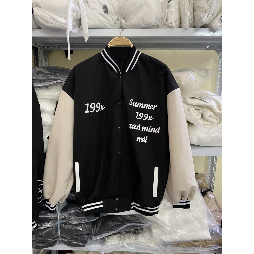 Áo Bomber Nữ 199x - Áo khoác nỉ oversize tay bồng họa tiết nổi bật, cá tính, thiết kế cá tính | BigBuy360 - bigbuy360.vn