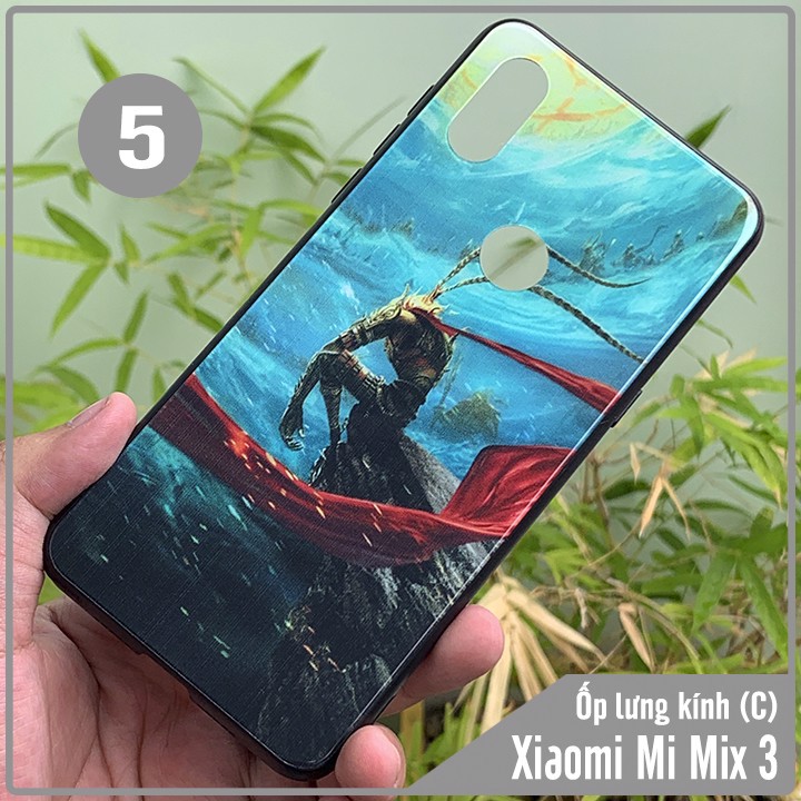 Ốp lưng Xiaomi Mi Mix 3 gương Kính ( C ) - mặt kính cứng viền nhựa dẻo