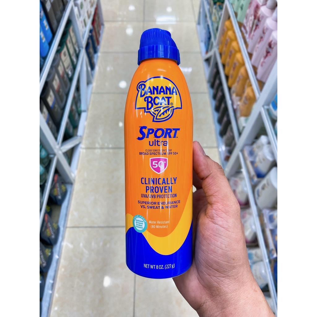 Kem chống nắng thể thao kháng nước Banana Boat Sport Ultra SPF50+ 236ML - 227G Made in USA