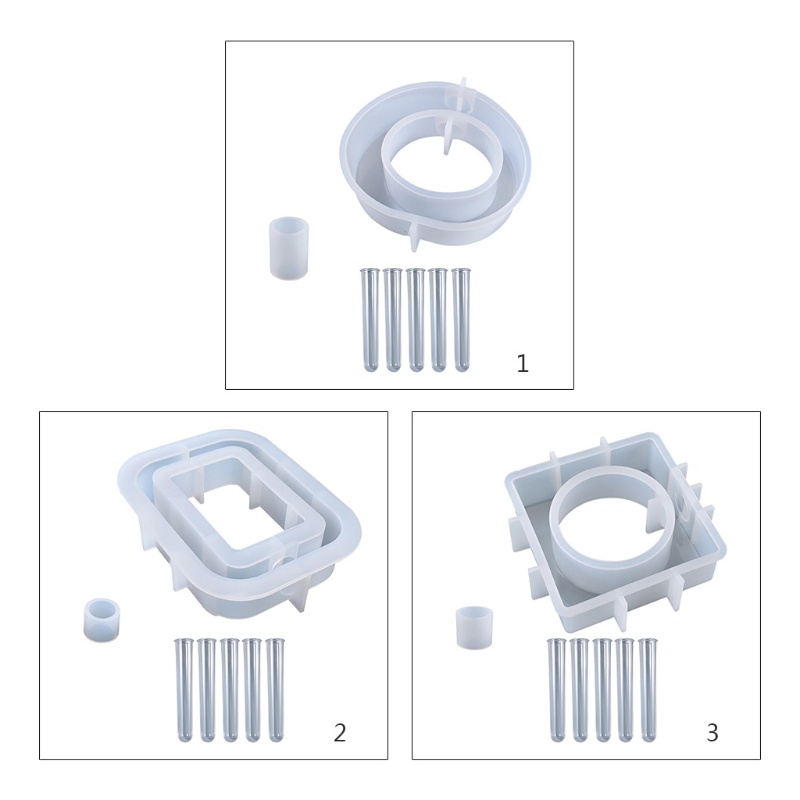 Bộ Khuôn Silicone Làm Chậu Hoa + 5 Khuôn Làm Thủ Công