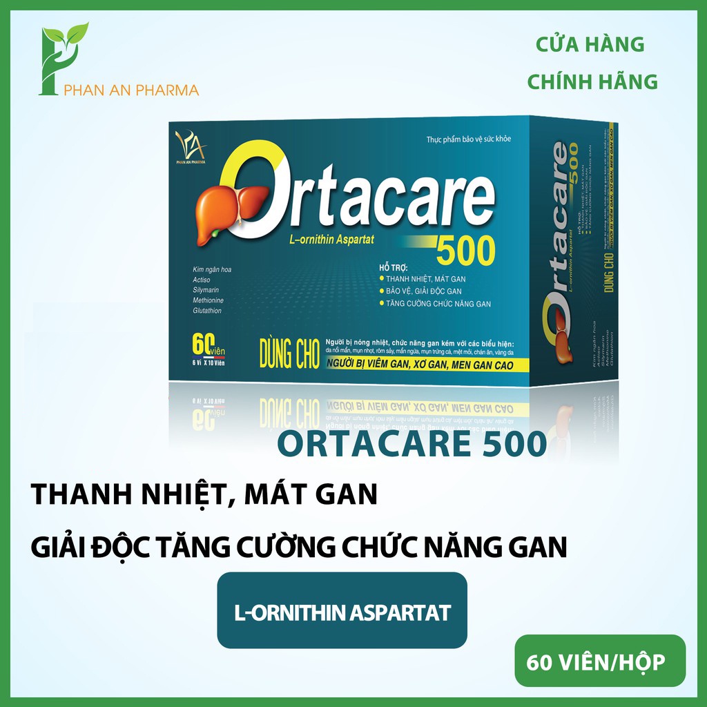 Thực phẩm chức năng giải độc gan Ortacare, hỗ trợ thanh nhiệt, giải độc, mát gan CN15