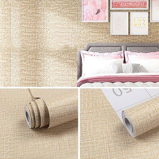 Giấy dán tường  màu giả vải  10m x 45cm keo sẵn