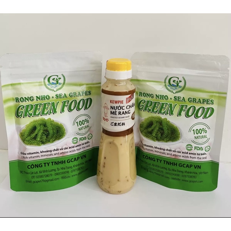Rong nho tách nước Green Food gói 100gr - Giòn ngon - tươi xanh không tanh - check mã vạch cty