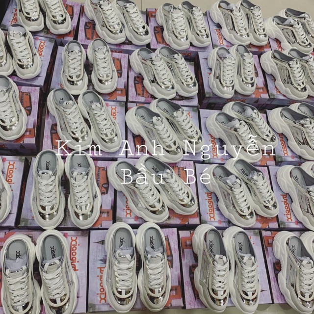 Giày sục thể thao đế khủng da bóng hàng QC fullbox