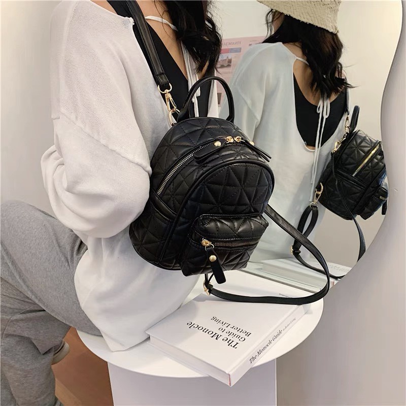 Balo nữ da trần trám mini