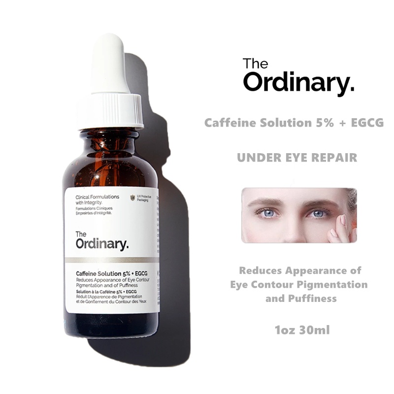 The Ordinary Bộ Giảm Bọng Mắt Và Nếp Nhăn Tinh Chất - Caffeine Solution 5% + Egcg Và Hyaluronic Acid 2% + B5 2×30ml ( Có Bán Lẻ)