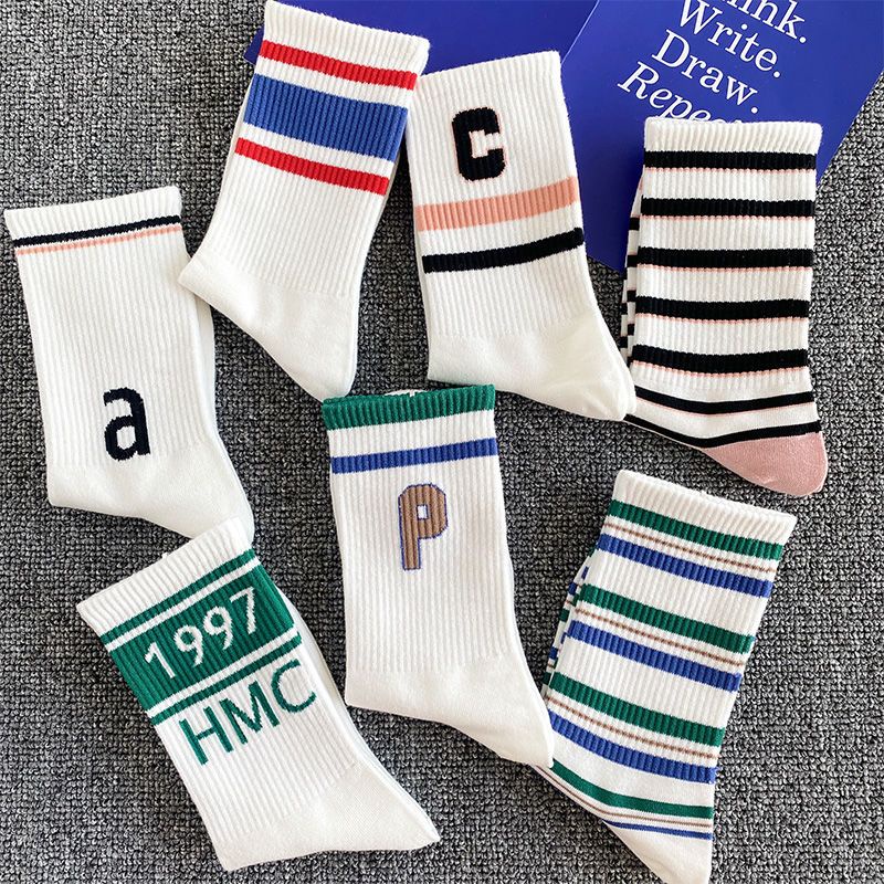 Hàng Có Sẵn#Tất Thể Thao Cổ Cao Thời Trang Mùa Thu Phong Cách Hàn Quốc Cho Nữ