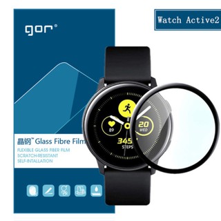 Bộ 2 miếng dán dẻo full viền đen Gor cho Samsung Galaxy Watch Active 2 40mm/44mm