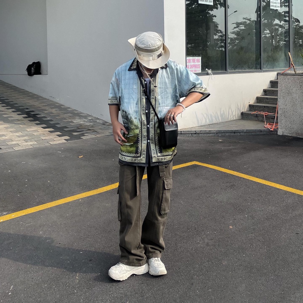 Mountain Curban Shirt - Sơ Mi Lụa ERIC form rộng Oversize