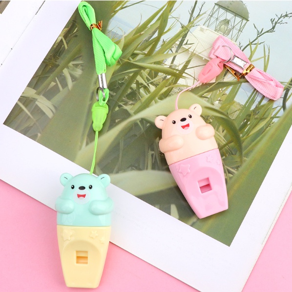 Kèn Còi Thổi Hình Gấu Nhựa ABS Cap Cấp Cho Bé