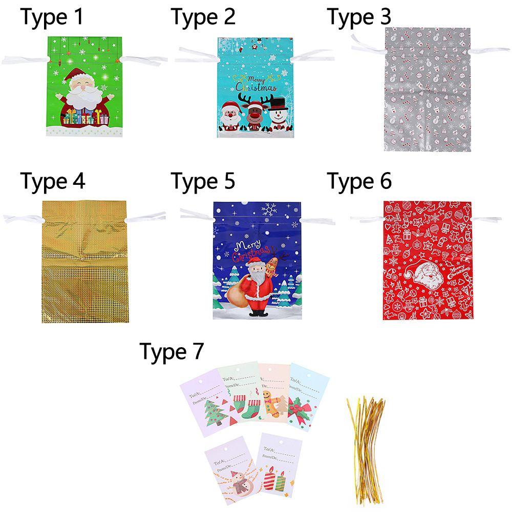 LAKAMIER Bộ 5 Túi Đựng Kẹo Giáng Sinh