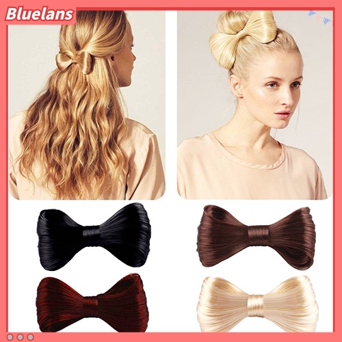 Kẹp phối tóc giả hình nơ bằng sợi tổng hợp thời trang cho nữ