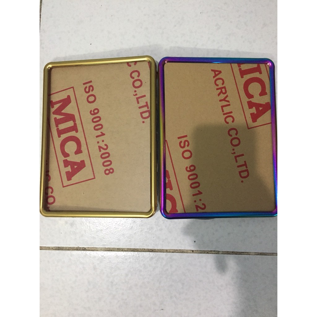 Khung biển số 7 màu - Full bộ cả mica và viền màu