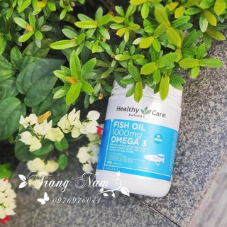 DẦU CÁ TỰ NHIÊN FISH OIL HEALTHY CARE 400 VIÊN OMEGA-3 1000MG