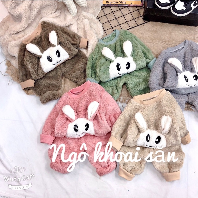 bộ lông sịn sò hàng lót lông 2 mặt cho bé