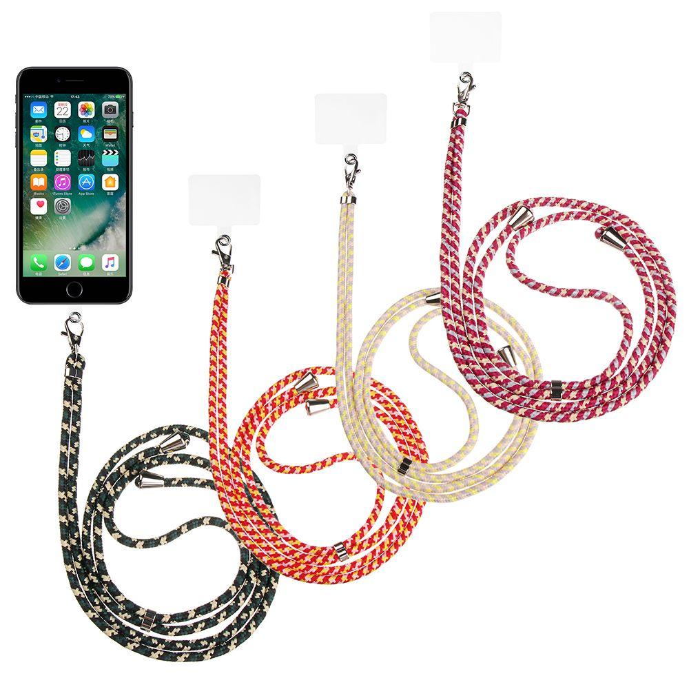 MAYSHOW Universal Cell Phone Lanyards Phones Charms Mobile Phone Straps with Transparent Durable Pads Nylon Compatible Widely Application Adjustable Wrist Strap/Multicolor