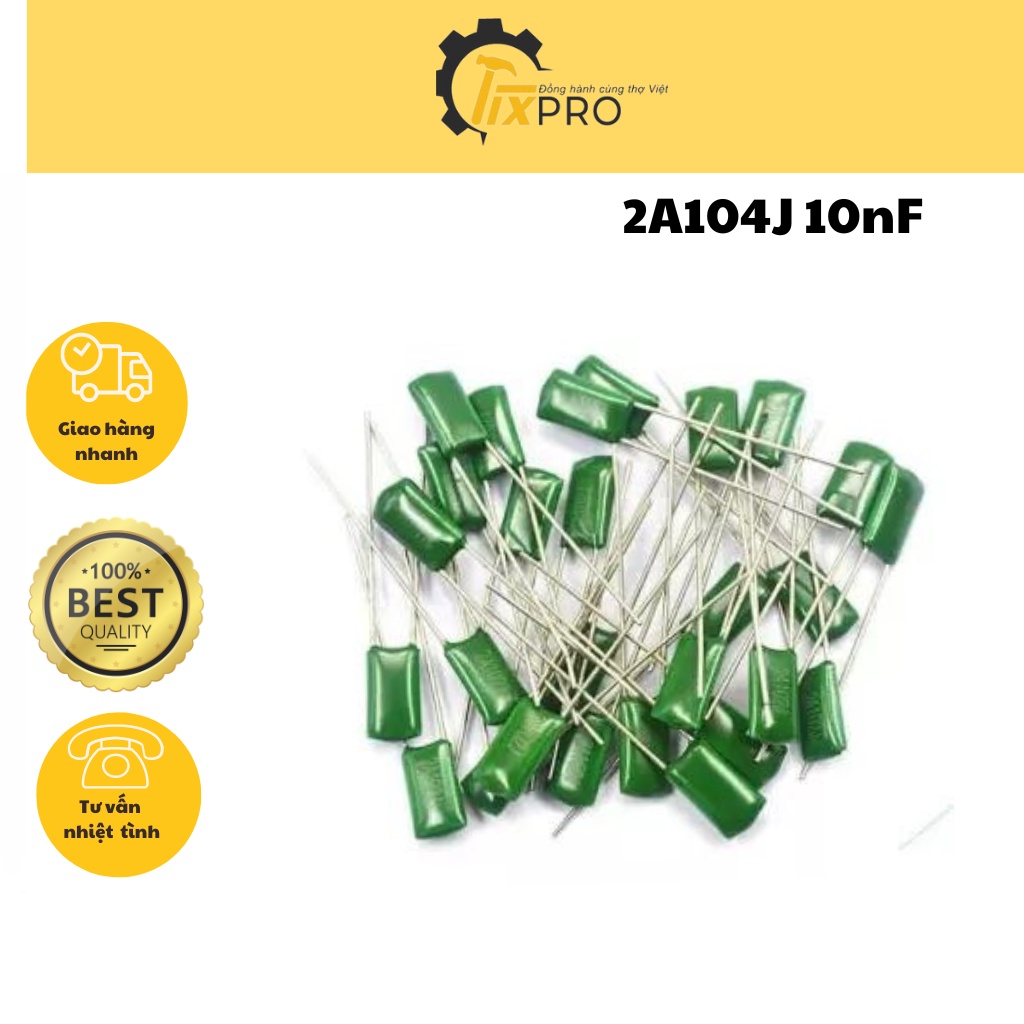 Tụ mica 2A104J 10nF 100V (10c)