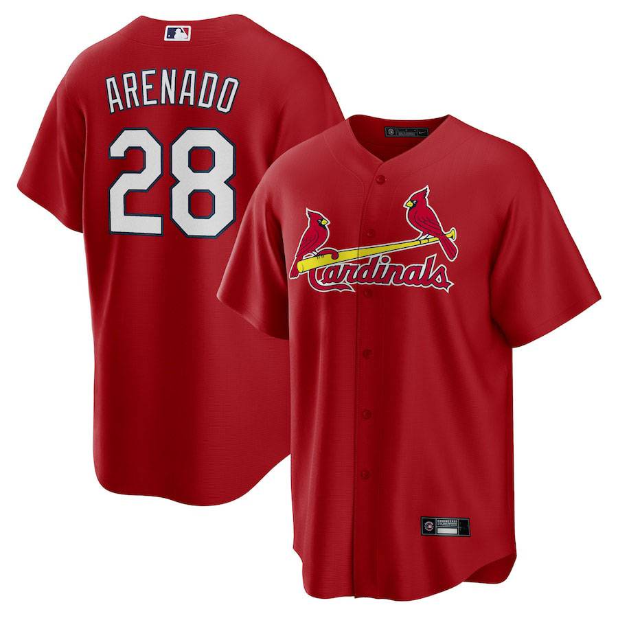 Áo Khoác Bóng Chày MLB St Louis Cardinals Số 28 Arenado Thời Trang Unisex