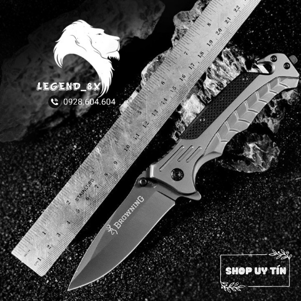 Dao Phượt Browning FA46, Dao Gấp Viền Carbon, Đi câu cá, Đi phượt, Đi tour dã ngoại cắm trại. [LEGEND_8X-DP11]