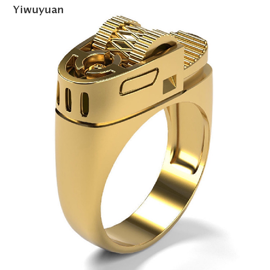 &lt; Yiwuyuan &gt; Nhẫn Phát Sáng Phong Cách punk rock Cá Tính Sáng Tạo Dành Cho Nam