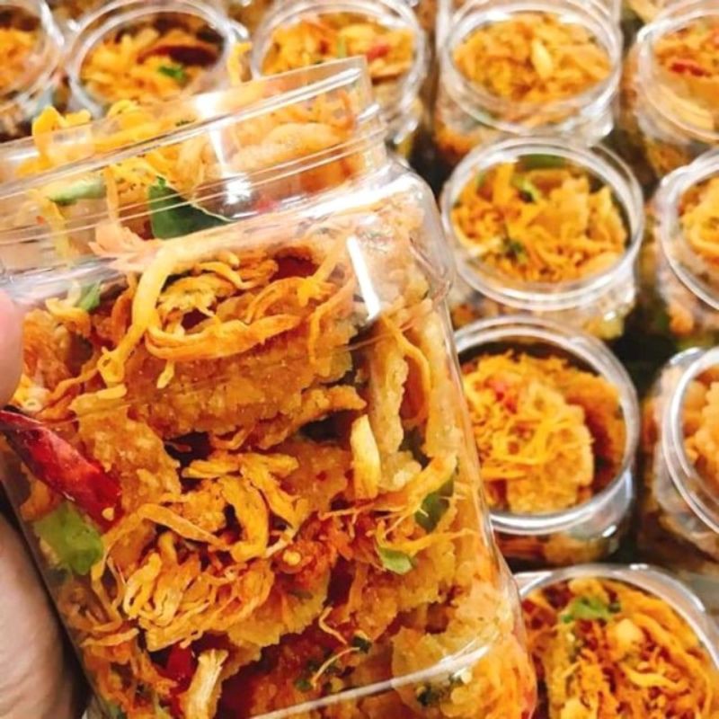 1 hộp cơm cháy lắc khô gà