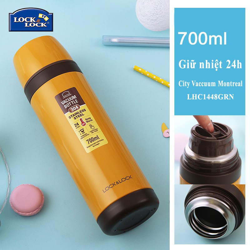 Bình giữ nhiệt Lock&amp;Lock City Vacuum Bottle Olympic Montreal 700ml LHC1448