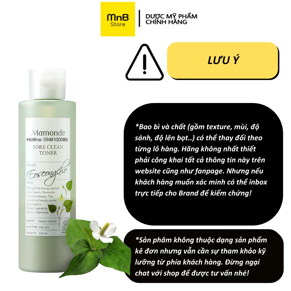 Nước hoa hồng Mamonde Toner diếp cá làm sạch sâu cho da dầu mụn nhạy cảm 250ml | BigBuy360 - bigbuy360.vn