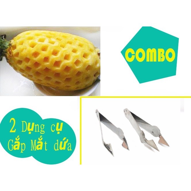 Combo 2 dụng cụ gắp mắt dứa