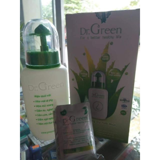 Bình rửa mũi Dr. Green tặng kèm 10 gói muối nha đam | BigBuy360 - bigbuy360.vn