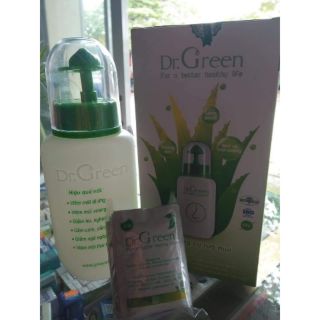 Bình rửa mũi Dr. Green tặng kèm 10 gói muối nha đam