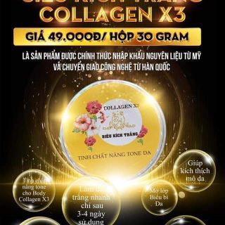 Siêu kích trắng collagen x3 chính hãng