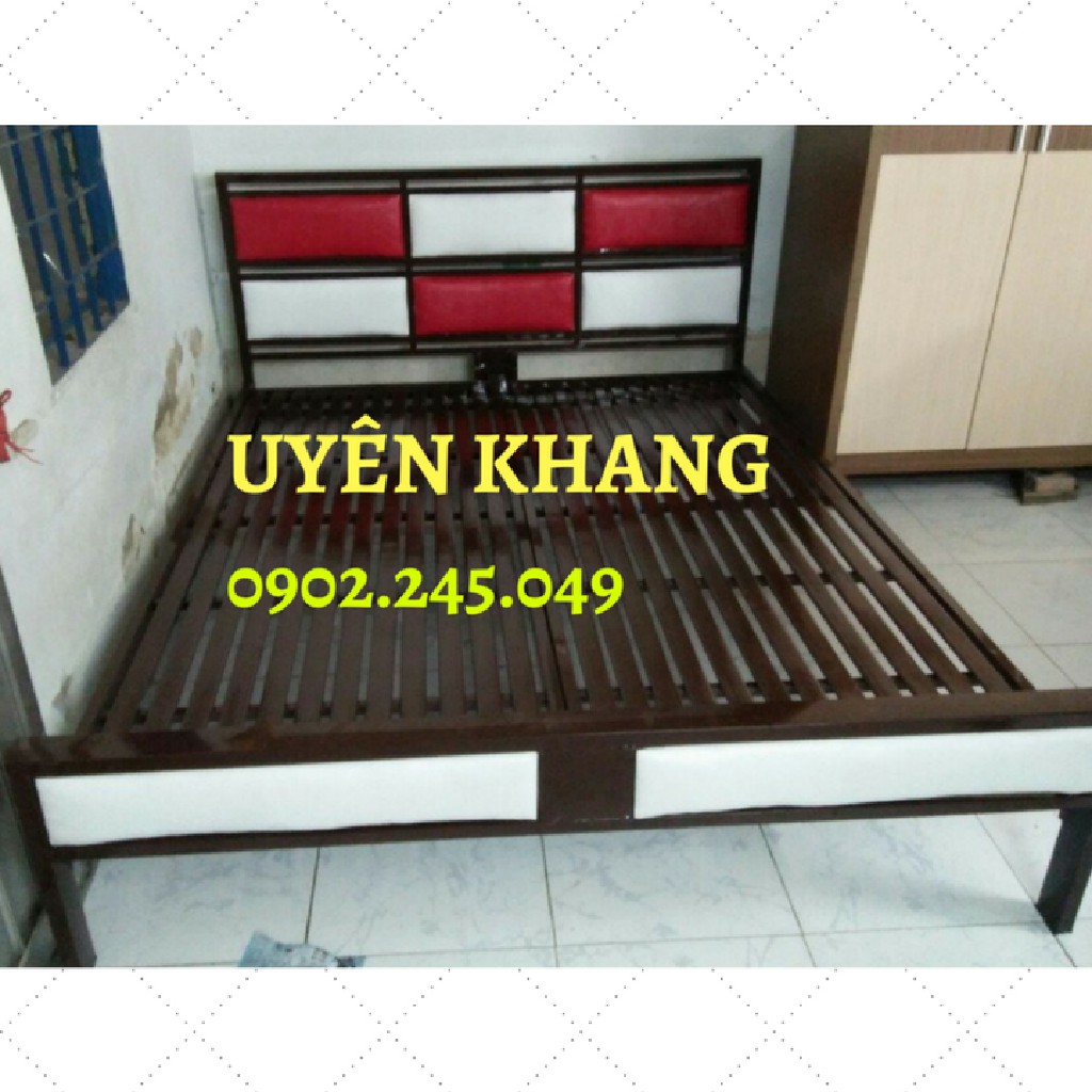giường sắt hộp vuông 1m8x2m