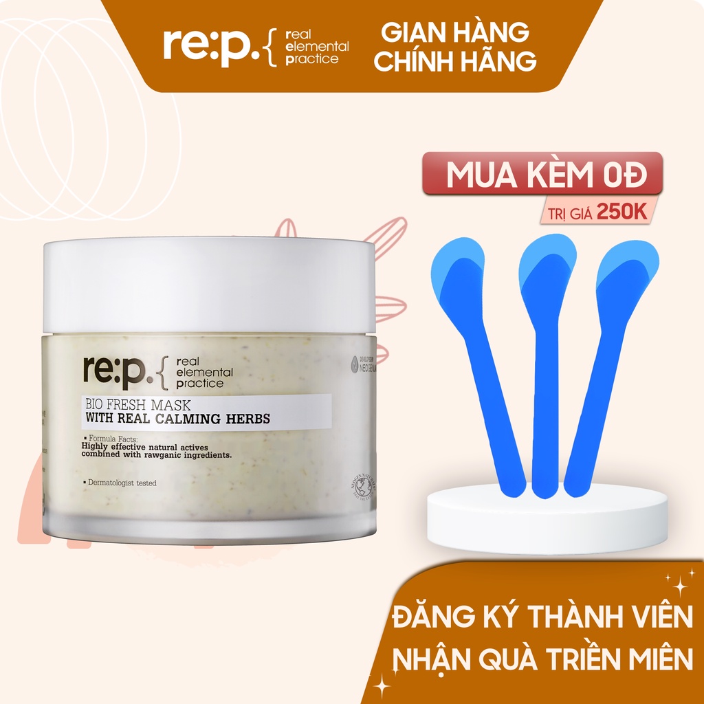 Mặt Nạ Đất Sét Rep Hoa Cúc Cho Da Nhạy Cảm RE:P Bio Fresh Mask With Real Calming Herbs 130g