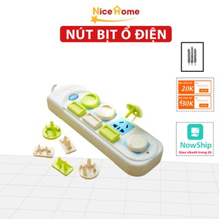 Nút bịt ổ điện chống giật 2 chân nhựa cao cấp nhỏ gọn tiện lợi bảo vệ an toàn cho trẻ em