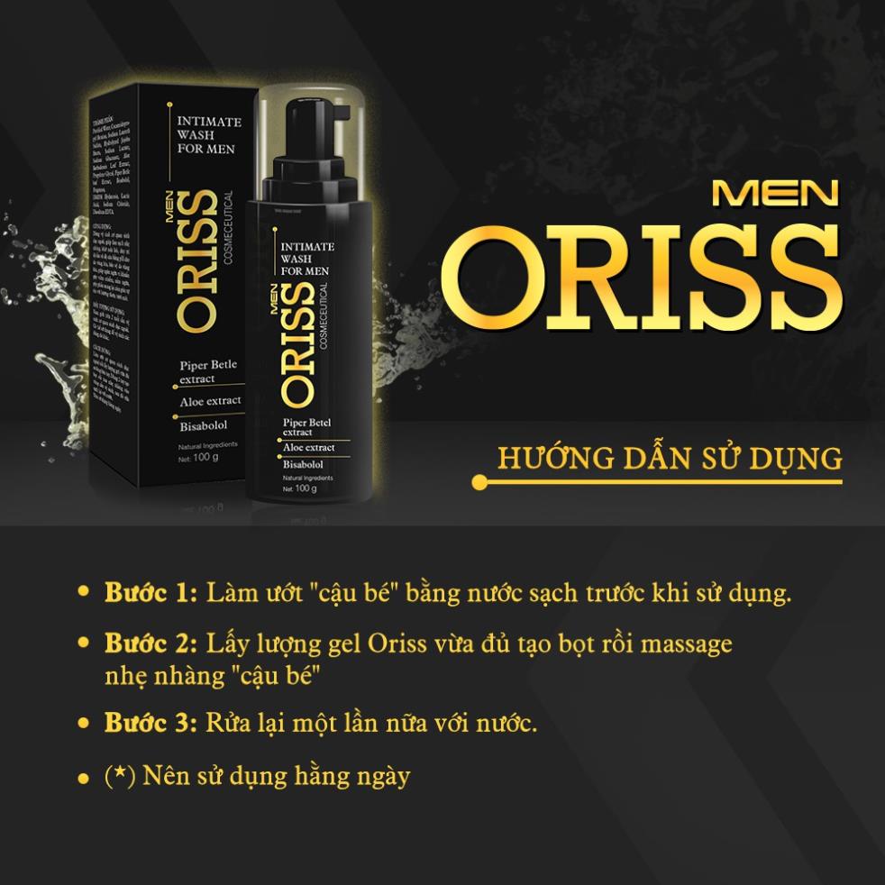 Dung Dịch Vệ Sinh Chuyên Biệt Cho Nam Giới Oriss 100ml giúp sạch và khô thoáng