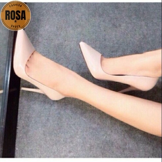Giày cao gót 9p da bóng đế đỏ sang chảnh 4 màu Mys Loviie.Corner Rosa Shoes
