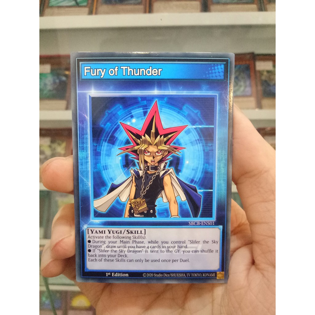 Thẻ Bài Lẻ YugiOh! Mã SBCB-ENS01 - Fury of Thunder (Skill Card) - Common - 1st Edition