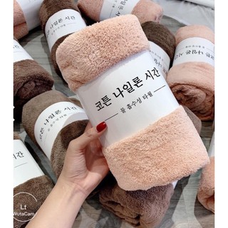 Combo 2 khăn tắm HÀN QUỐC siêu mịn thấm nước cao cấp size lớn 70x140cm( giao màu ngẫu nhiên)
