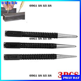 Bộ 3 mũi đục lấy dấu định vị lỗ khoan 1.5mm 2mm 3mm - dcg