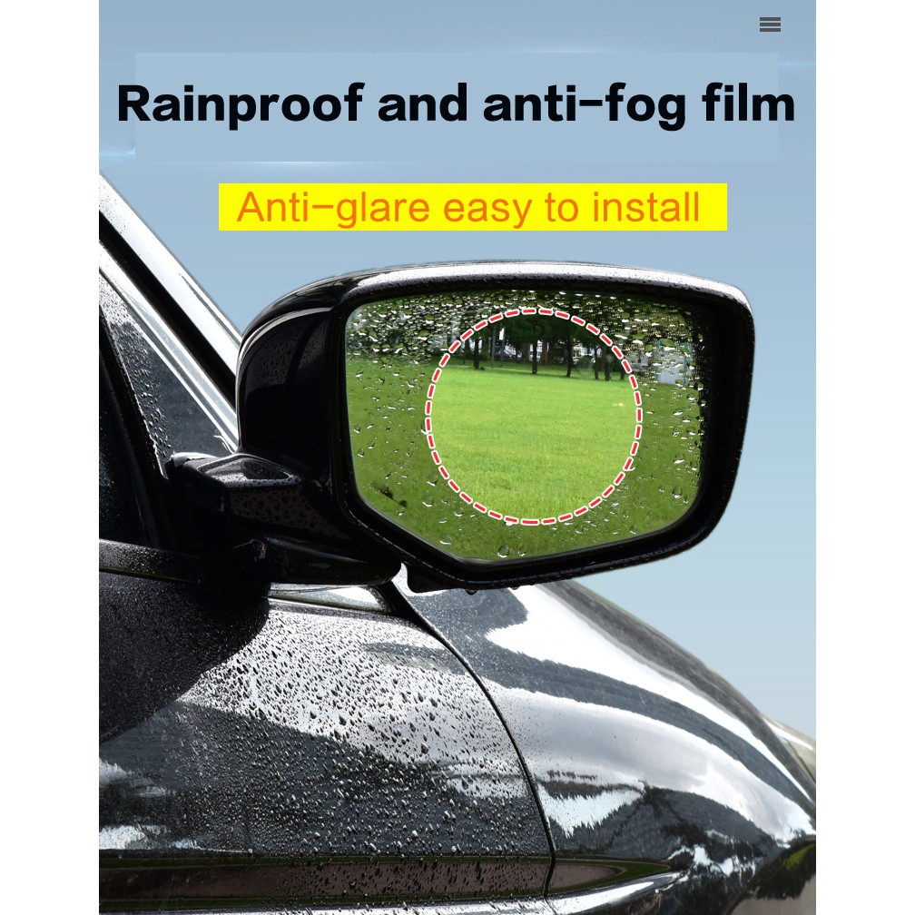 Tấm Phim Dán Kính Chiếu Hậu Xe Hơi Chống Nước, Chống Sương Mù